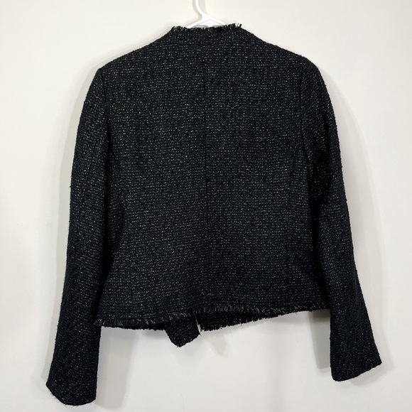 LOFT Tweed Asymmetrical Jacket With Gold Accents - Picture 5 of 6